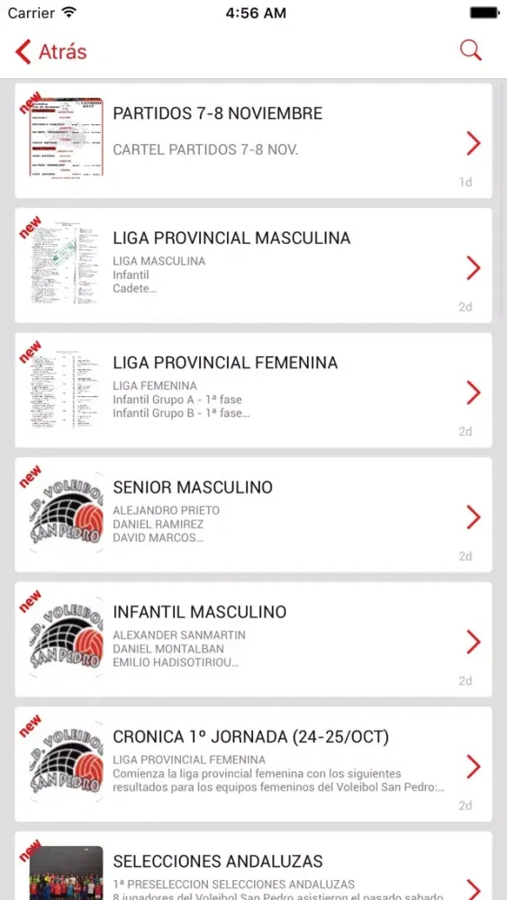 Captures d'écran de Voleibol San Pedro