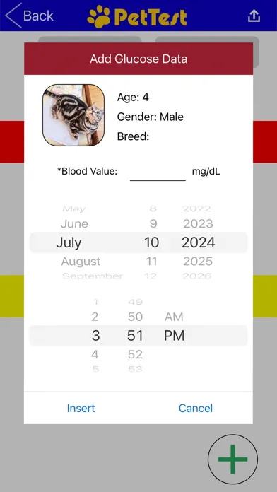 Captures d'écran de PetTest Digital Companion App