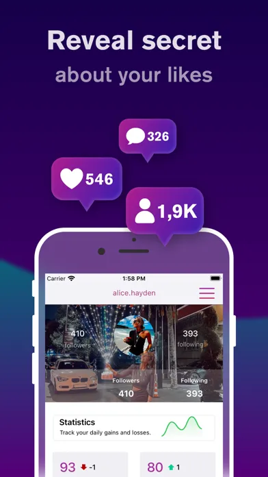 Tangkapan skrin Profile Reports Tracker
