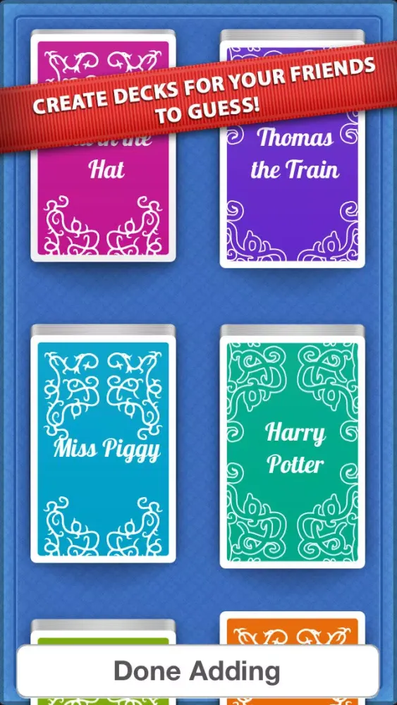 ภาพหน้าจอของ Charades Custom Card Creator! - Make Your Own Decks!