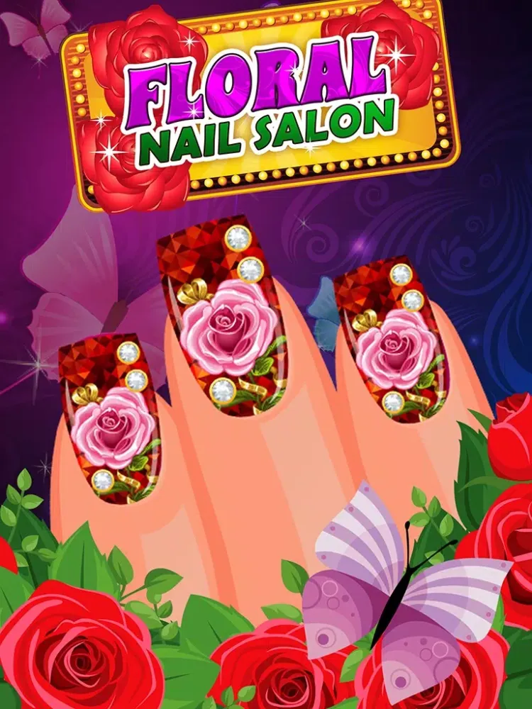 تصاویر Fantasy Dress Up Your Floral Nail Salon iPad 