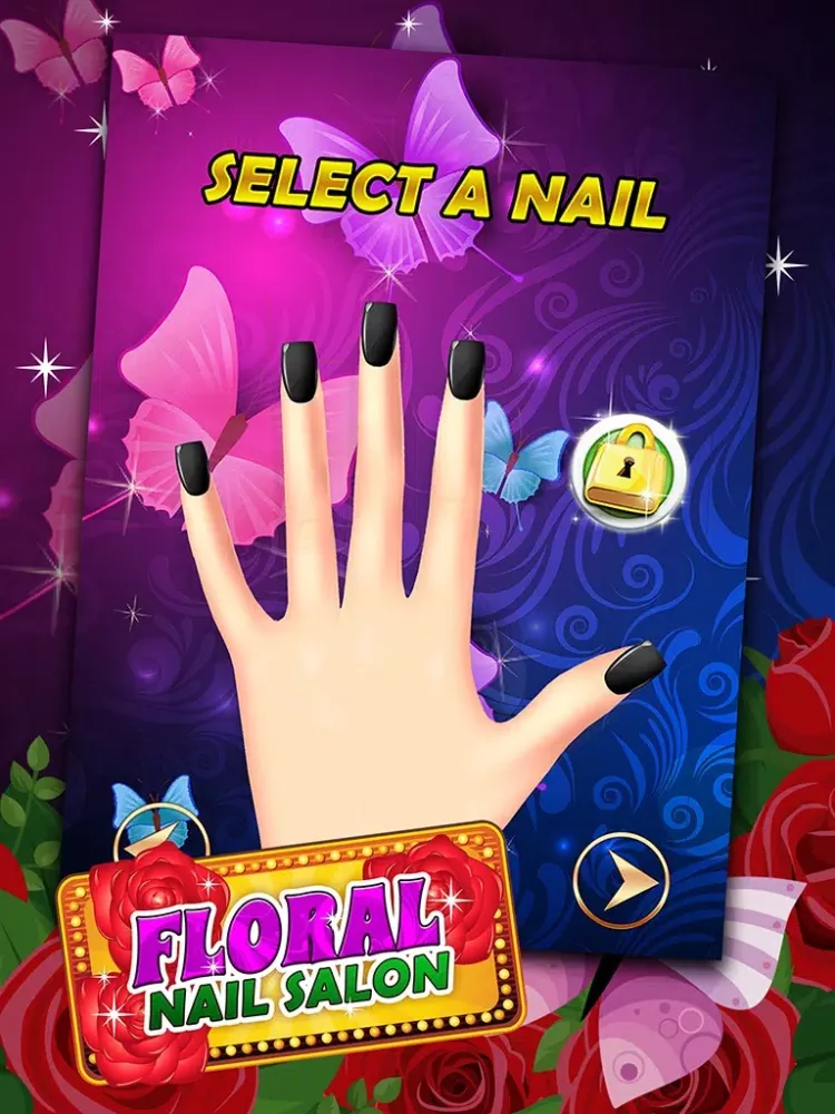 تصاویر Fantasy Dress Up Your Floral Nail Salon iPad 