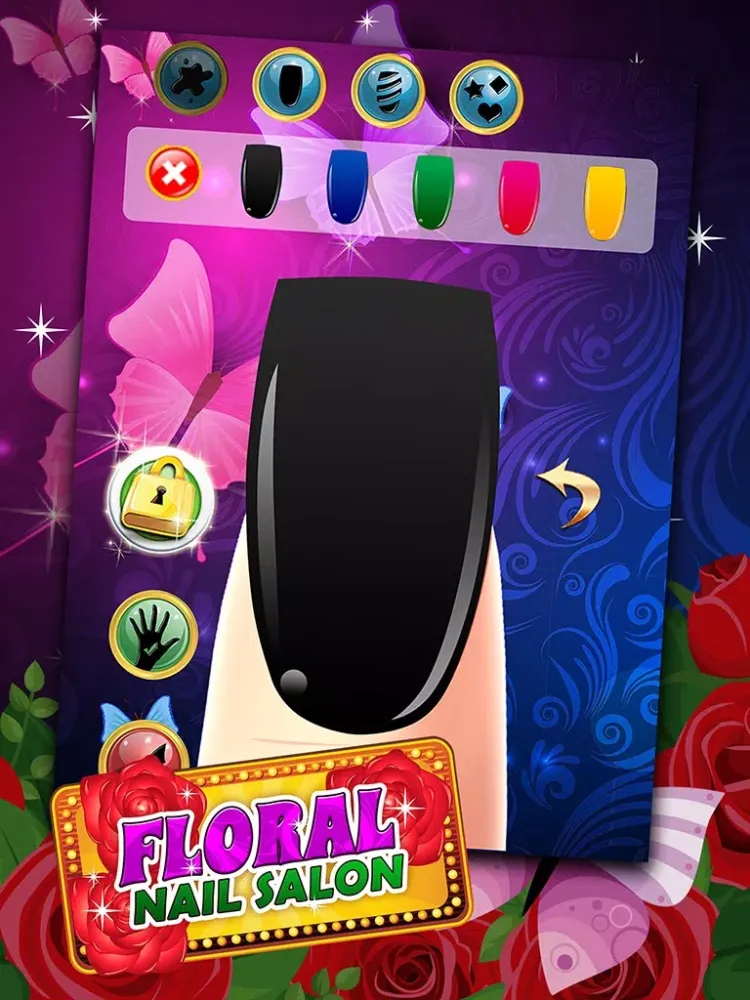 تصاویر Fantasy Dress Up Your Floral Nail Salon iPad 