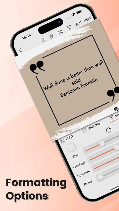 Ảnh chụp màn hình của Quote Maker for Writers