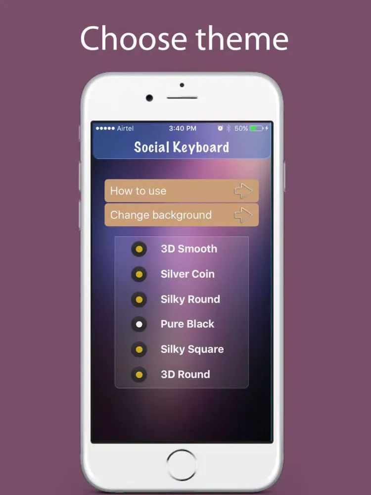 Ảnh chụp màn hình của Social Touch Keyboard - One touch iPad 