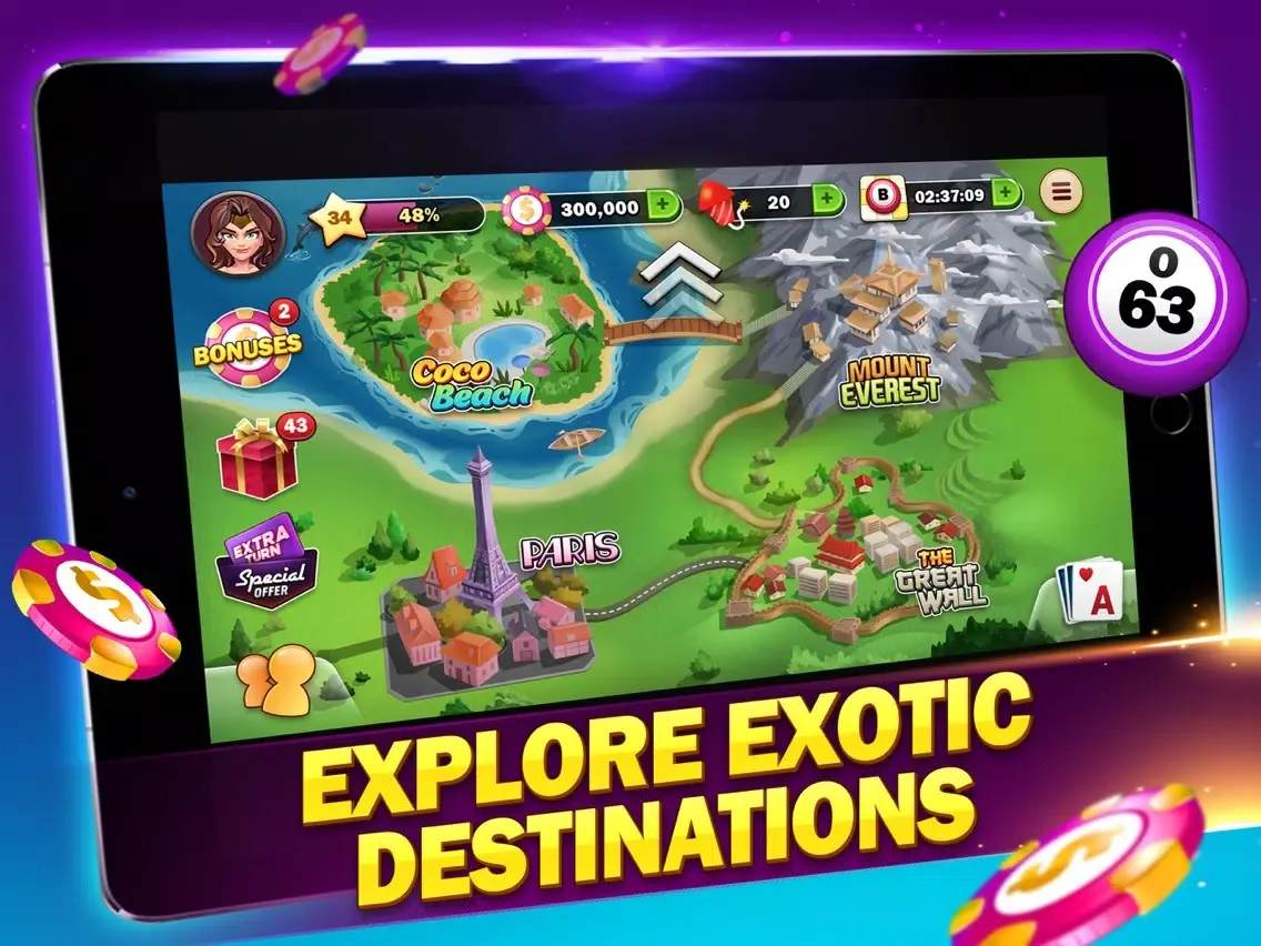 Joker Quest Bingo & Card Game iPad  Screenshots