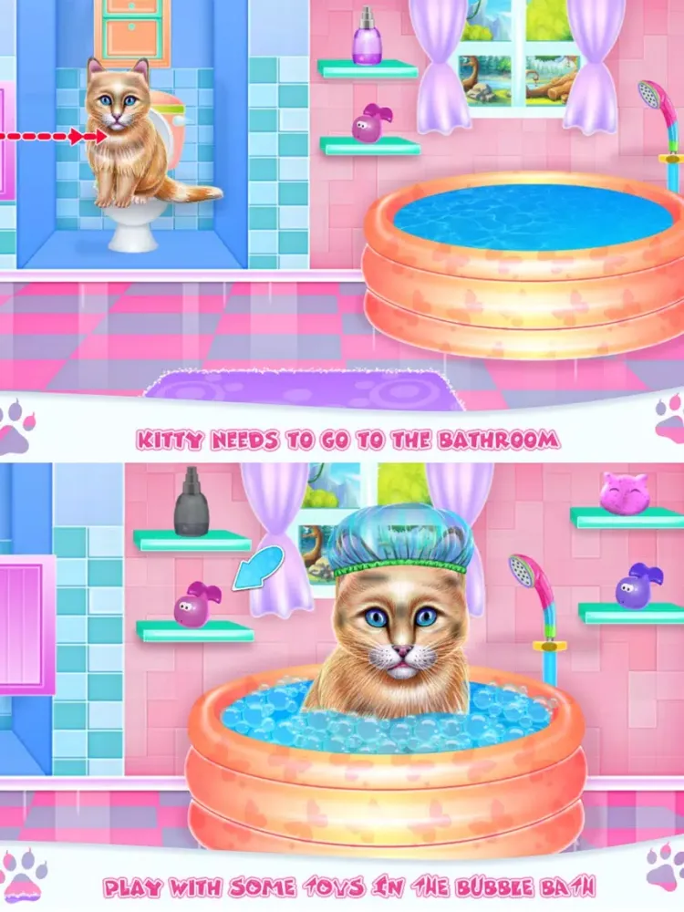 Kitty Spa and Feeding iPad  Screenshots