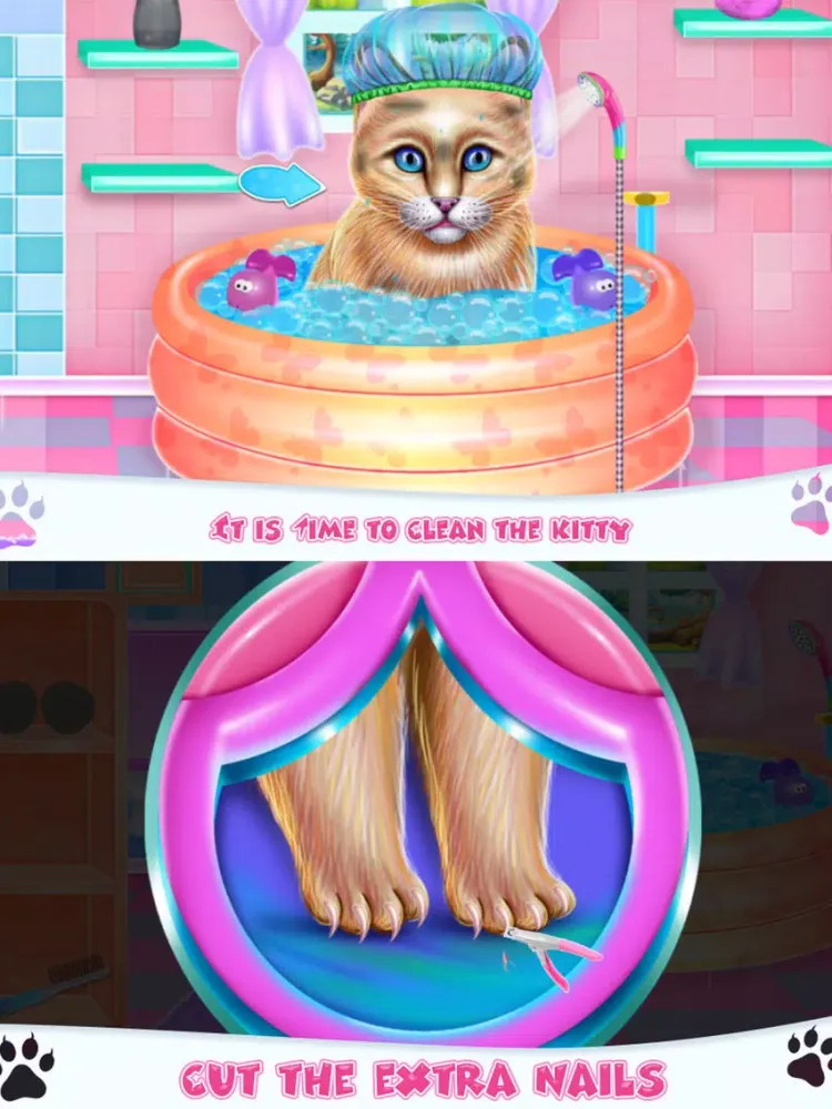 Kitty Spa and Feeding iPad  Screenshots