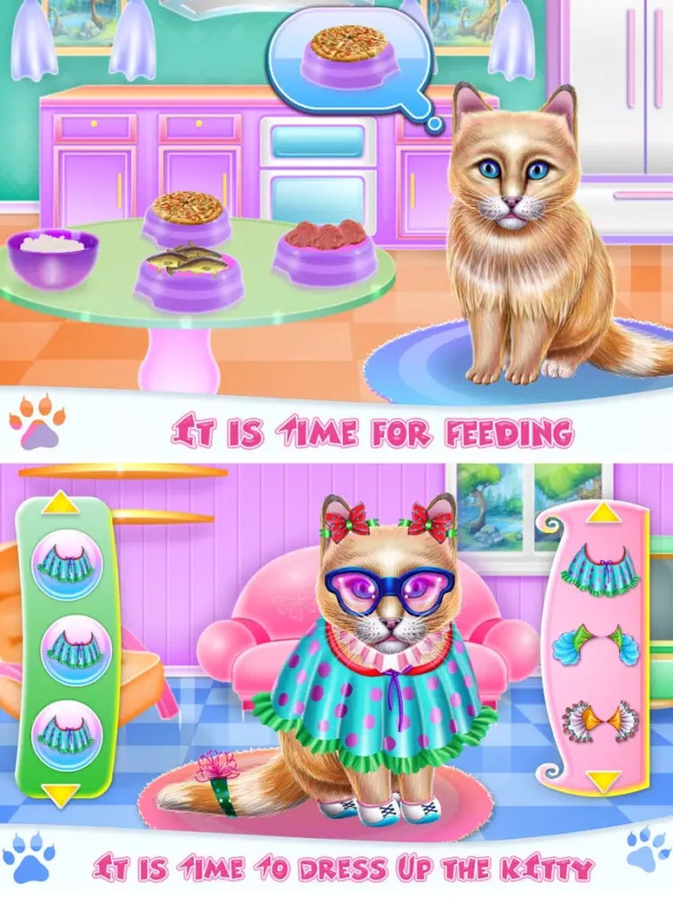 Kitty Spa and Feeding iPad  Screenshots