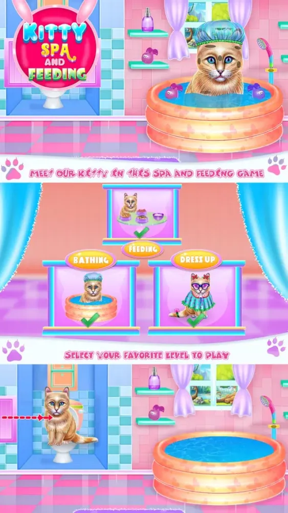 Kitty Spa and Feeding Screenshots