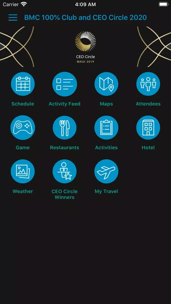 Screenshot di BMC Events App