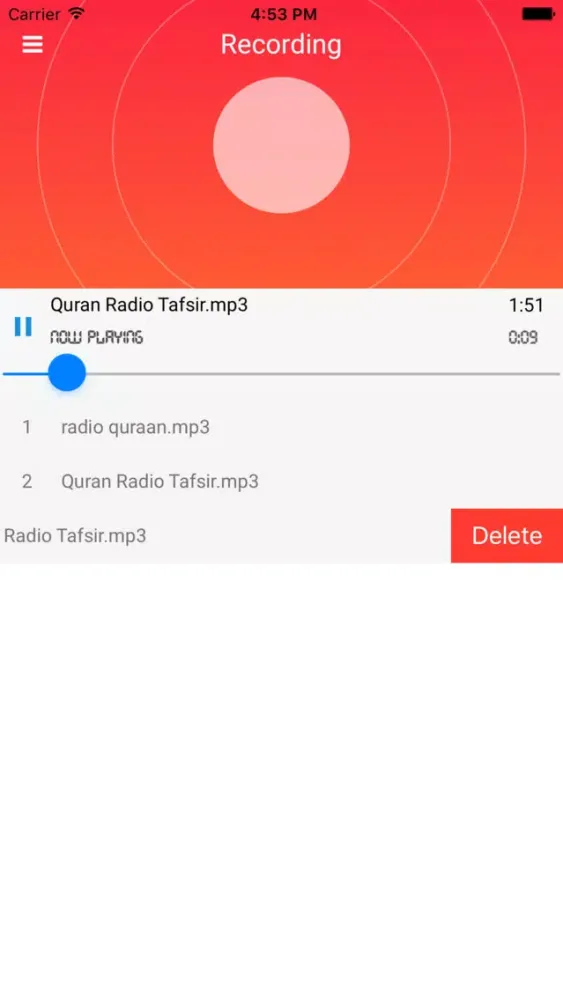 Radio Quran Record Screenshots