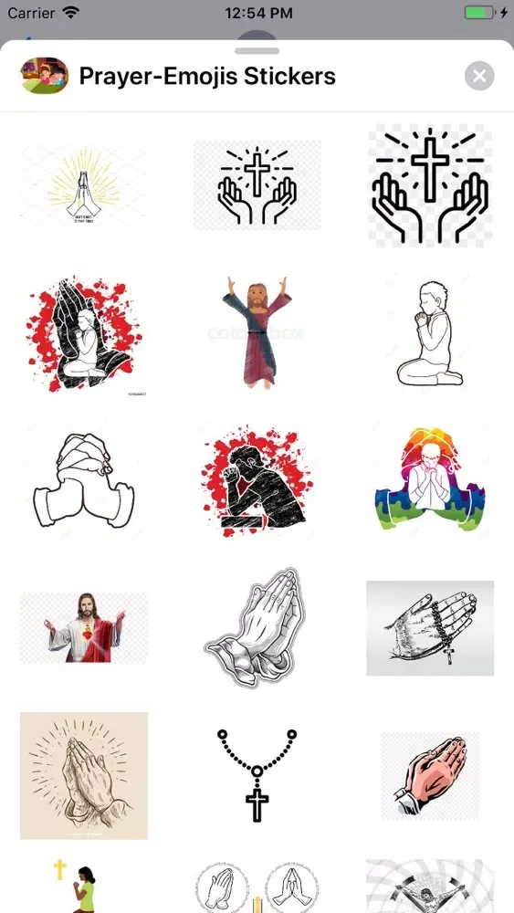 Prayer-Emojis Stickers Ekran Görüntüleri