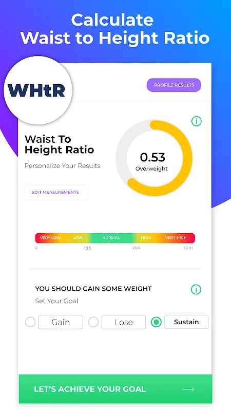 Ảnh chụp màn hình của Bmi Calculator