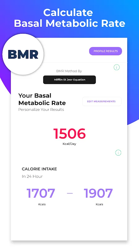 Ảnh chụp màn hình của Bmi Calculator