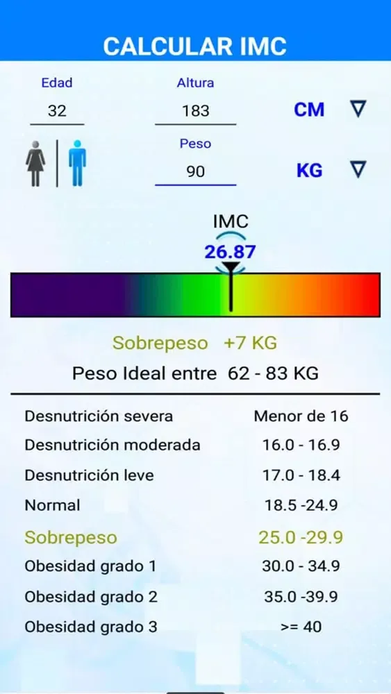 Calculator BMI Pro Ekran Görüntüleri