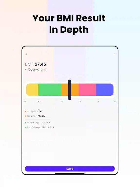 Tangkapan skrin BMI Calculator - Calculate BMI iPad 