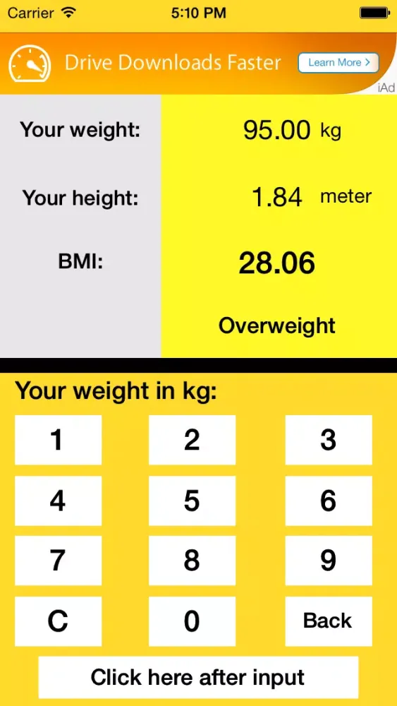 *myBMI Ekran Görüntüleri