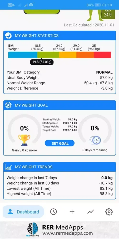 Captures d'écran de Weight Loss Tracker | BMI 2022