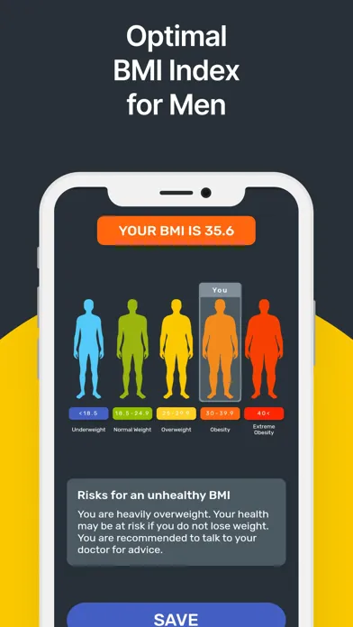 Captures d'écran de BMI Chart - BMI Calculator