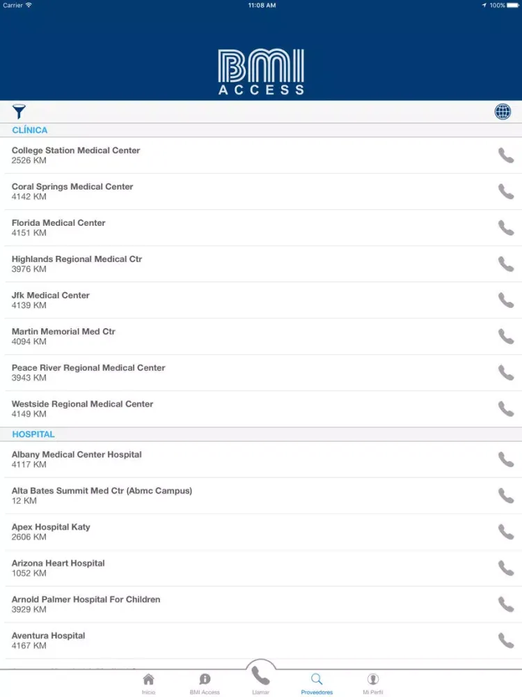 Скриншоты BMI Access iPad 