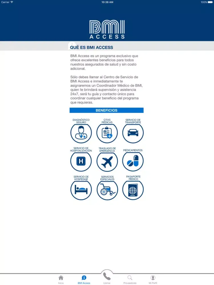 Скриншоты BMI Access iPad 