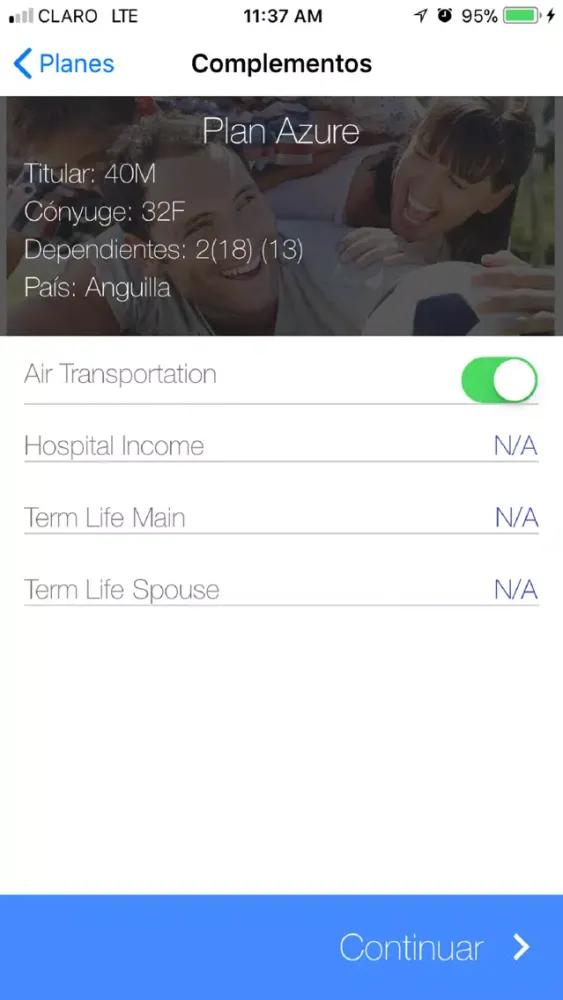 Capturas de tela do BMI Cotizador Salud Guarantee