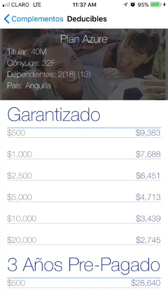 Capturas de tela do BMI Cotizador Salud Guarantee