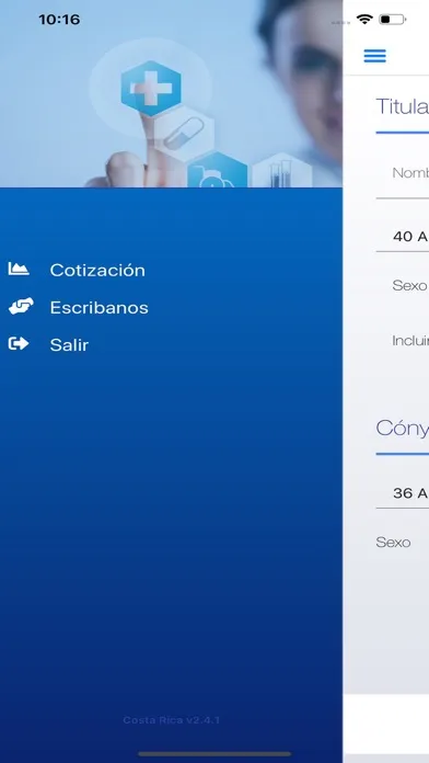 Ảnh chụp màn hình của BMI Cotizador Salud Costa Rica
