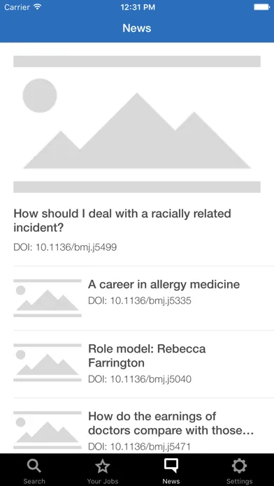 Screenshot di BMJ Careers