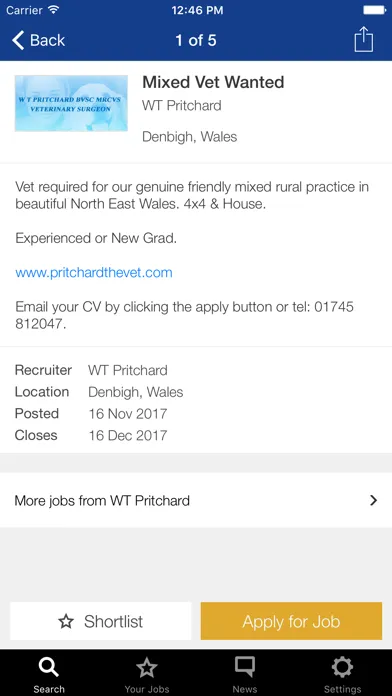 Vet Record Careers Screenshots