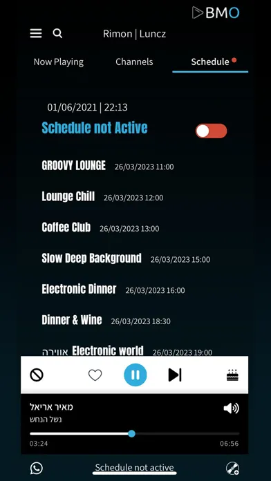 Ảnh chụp màn hình của BMO Music Remote Control App