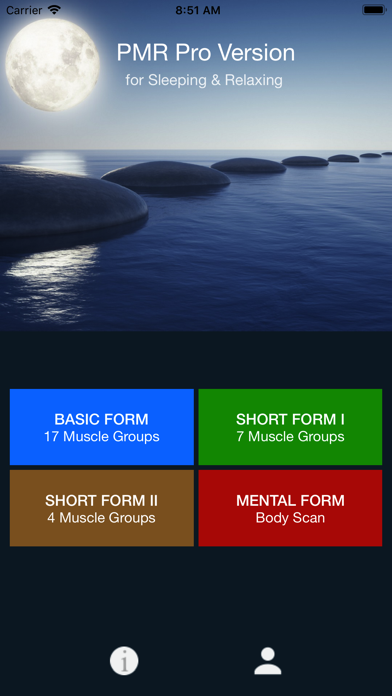 Capturas de tela do Progressive Muscle Relaxation.