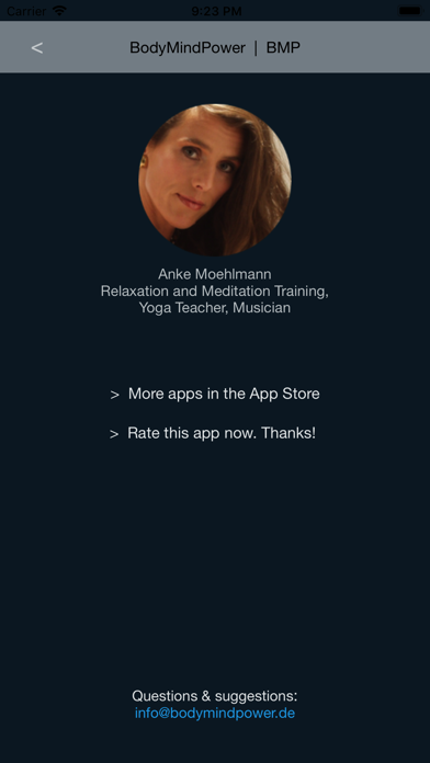 Capturas de tela do Progressive Muscle Relaxation.