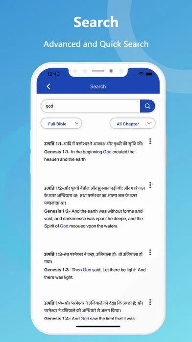 Hindi English (Pavitra) Bible Screenshots