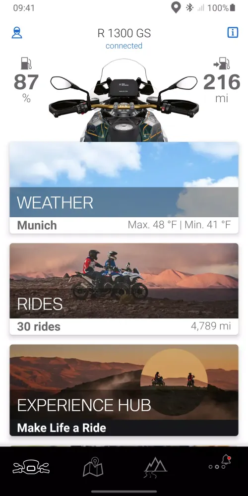 BMW Motorrad Connected Screenshots