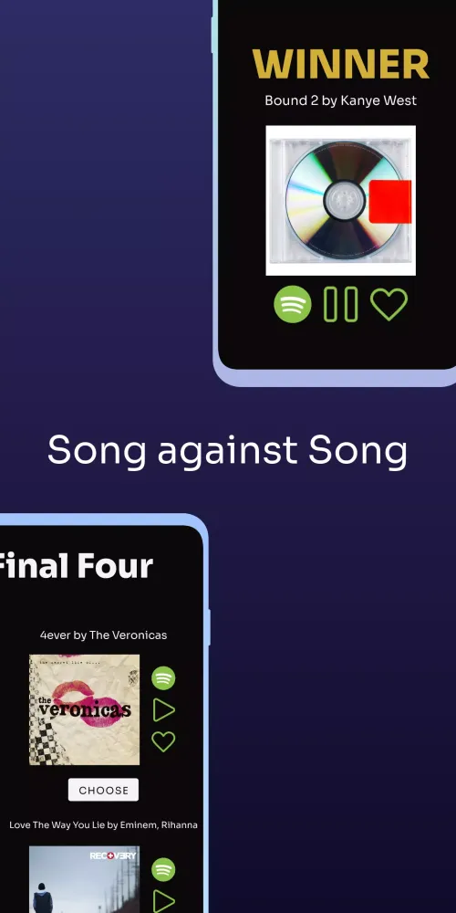 Spotify Showdown سکرین شاٹس