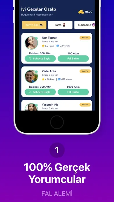 Fal Alemi:Live Fortune Tellers应用截图