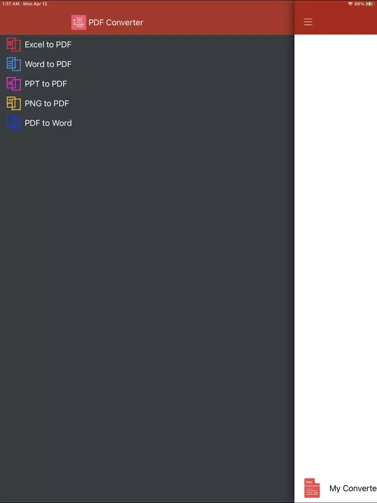 PDF Converter Pro - PDF2Word iPad 应用截图