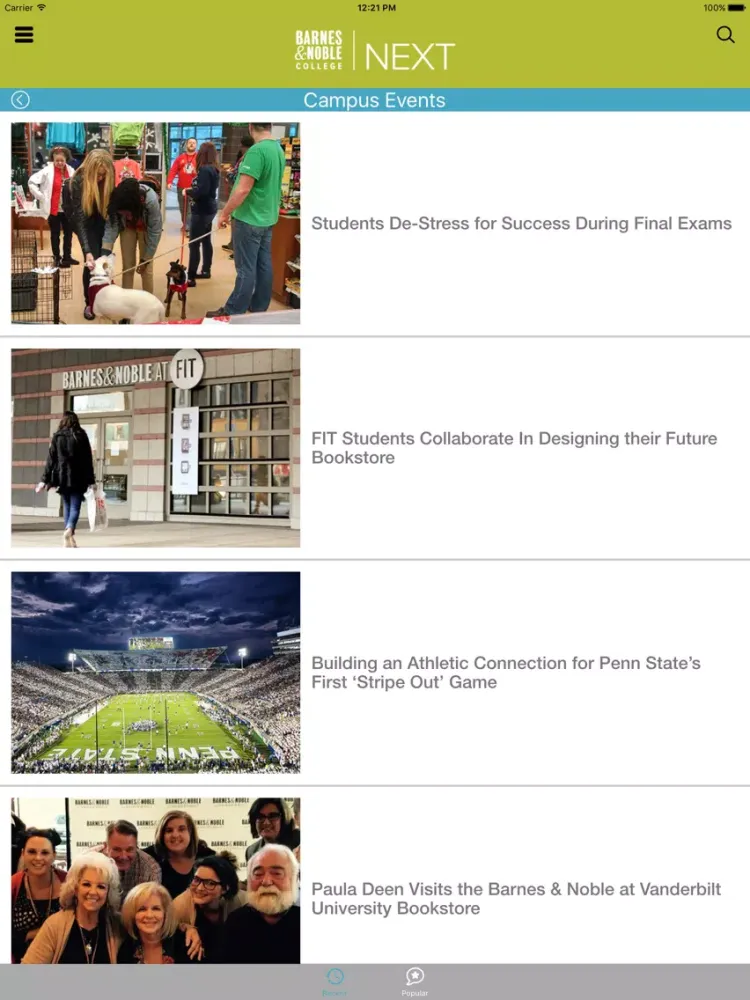 Ảnh chụp màn hình của Barnes & Noble College: NEXT iPad 
