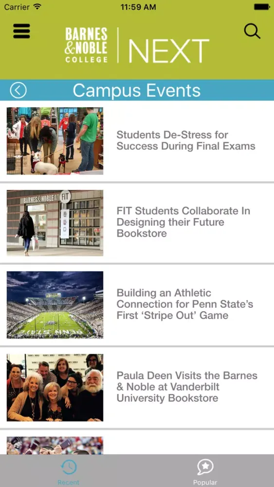 Ảnh chụp màn hình của Barnes & Noble College: NEXT