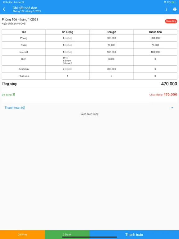 Capturas de pantalla de Quản lý nhà trọ - smart motel iPad 