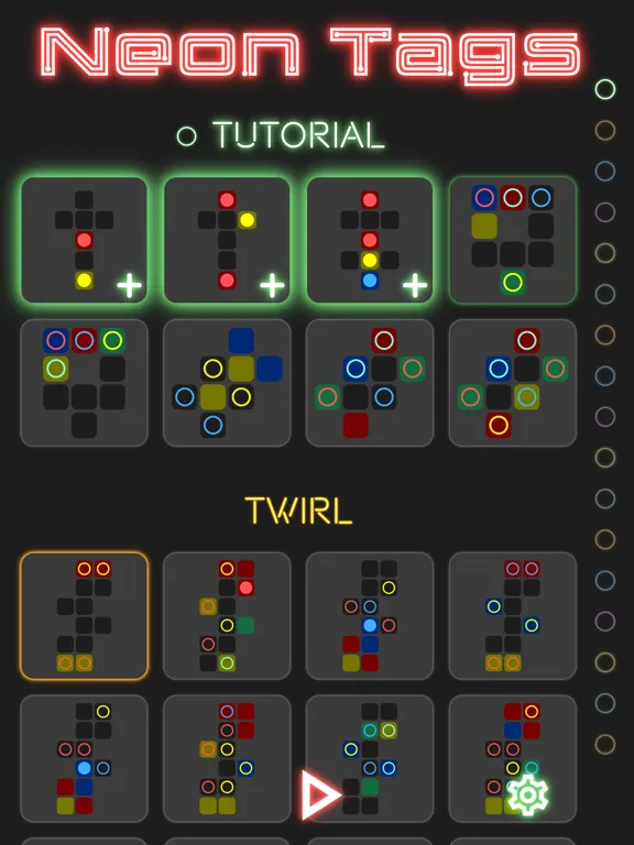 Neon Tags - math puzzle game iPad  스크린샷