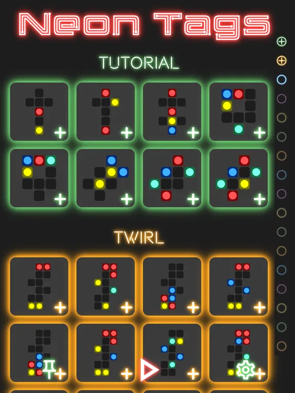 Neon Tags - math puzzle game iPad  스크린샷