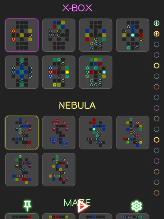 Neon Tags - math puzzle game iPad  스크린샷