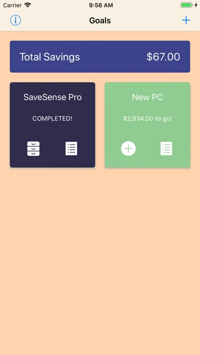 Capturas de pantalla de SaveSense: Save, Log, Indulge