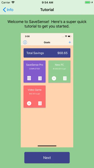 Capturas de pantalla de SaveSense: Save, Log, Indulge