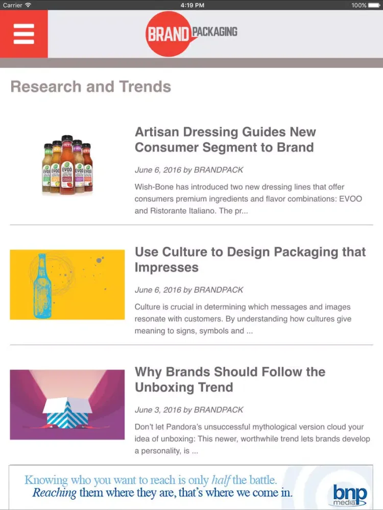 Capturas de pantalla de BRAND PACKAGING iPad 