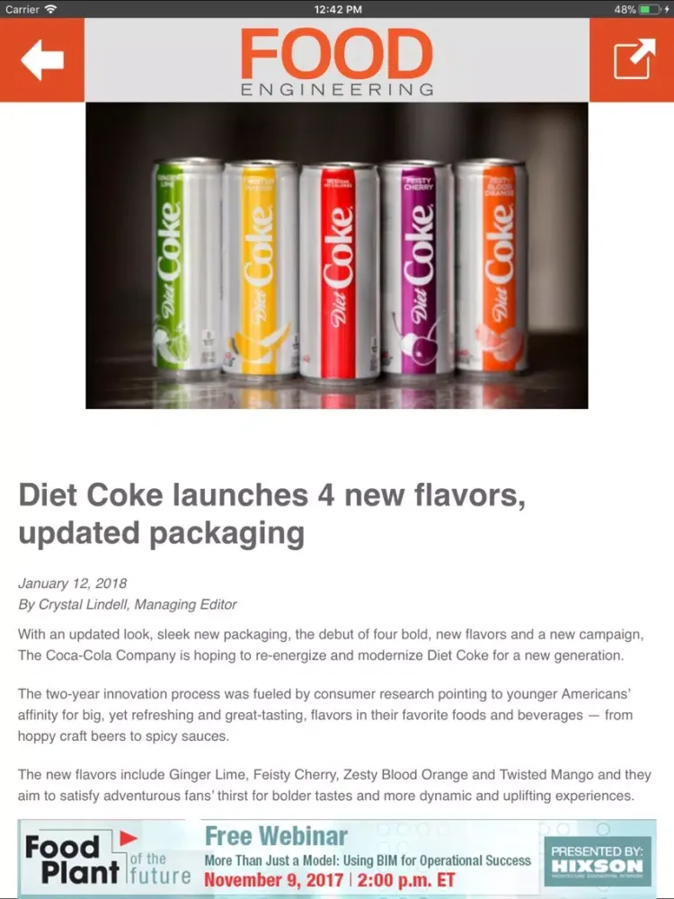 Screenshot di Food Engineering iPad 