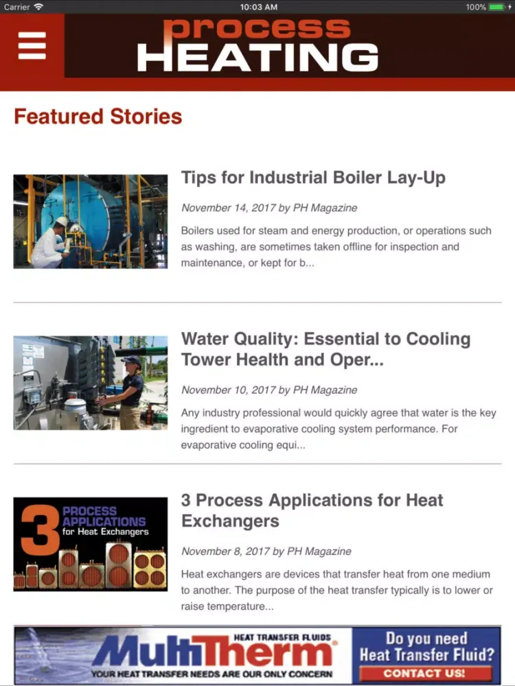 Process Heating Magazine iPad  Screenshots